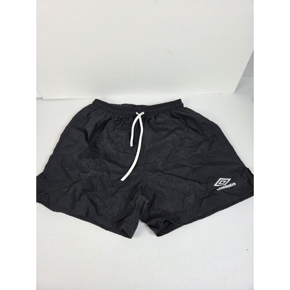 Vtg 90s Umbro Black Shorts Sz M Men USA MADE